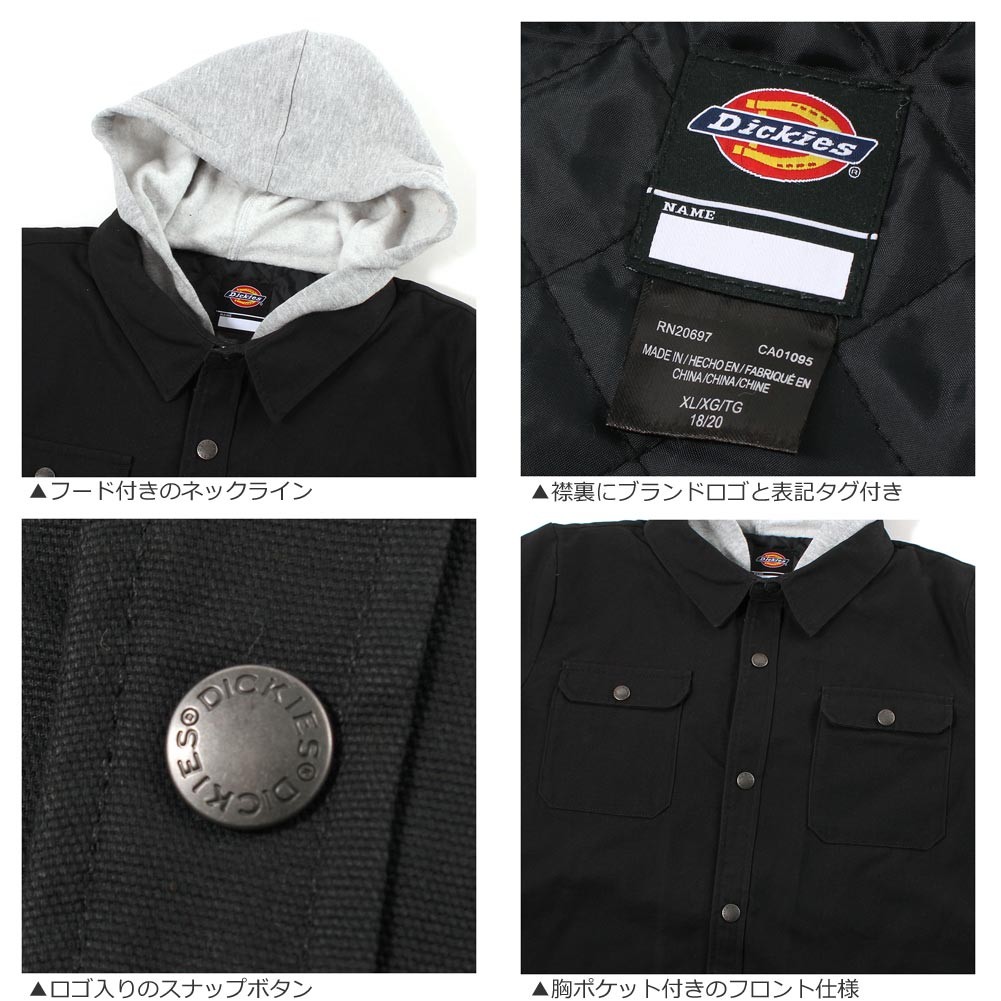 Dickies キッズ ディッキーズ アウター シャツジャケット フード