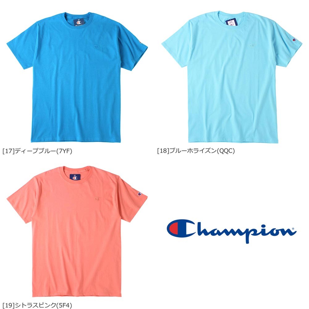 Champion Tシャツ メンズ 半袖 S〜XL (男性 紳士 左胸刺繍