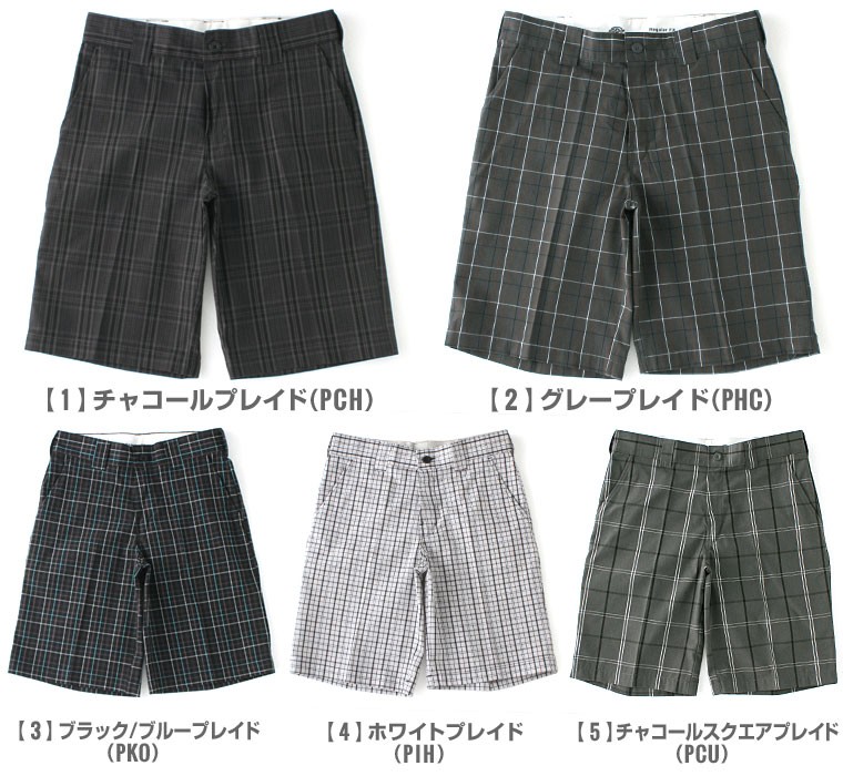 ディッキーズ ハーフパンツ ひざ下 チェック柄 ヤーンダイルツイル レギュラーフィット WR984 メンズ USAモデル Dickies