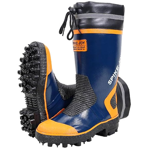 福山ゴム スパイクジョイ #5 メンズ スパイク付き長靴 レインブーツ 3E