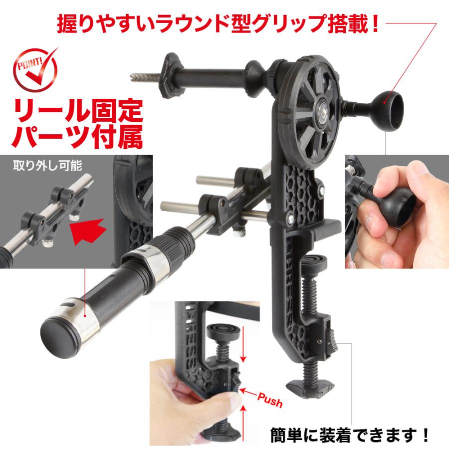握りやすいラウンド型グリップ搭載