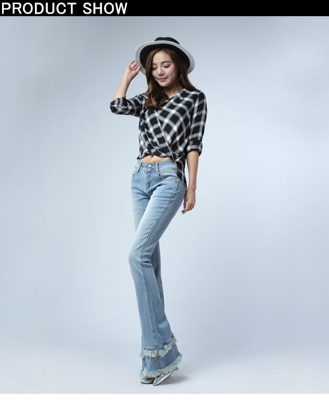 通販モール デニムパンツ ジーンズ ジーパン Gパン ロングパンツ レディース ブーツカット フレア 裾フリンジ ウォッシュ加工 スリム 美脚 春新作 クリアランス純正 Ssl Daikyogo Or Jp