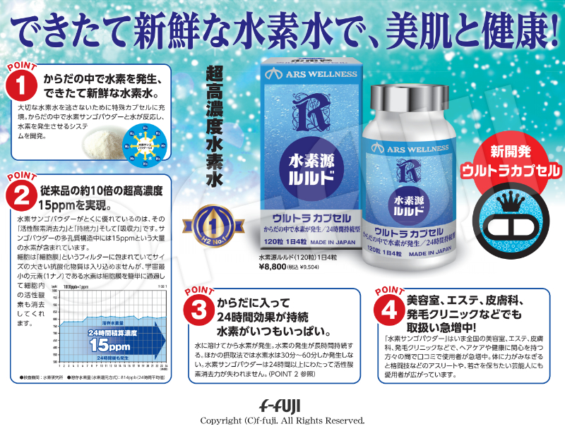 クーポン有 水素源ルルド 驚異のカプセル水素パワー 水素水の素を