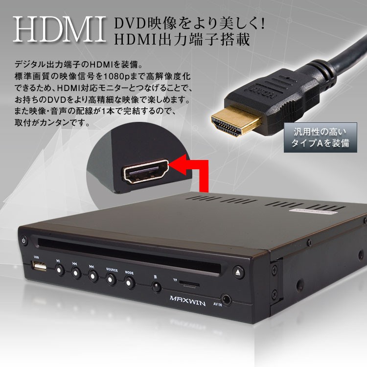 人気絶頂 Dvdプレーヤー Dvdプレイヤー ハーフdin 1 2din 車載用 Cprm対応 Usb Sdカードスロット搭載 外部av入力対応 薄型簡単設置 人気が高い Zoetalentsolutions Com