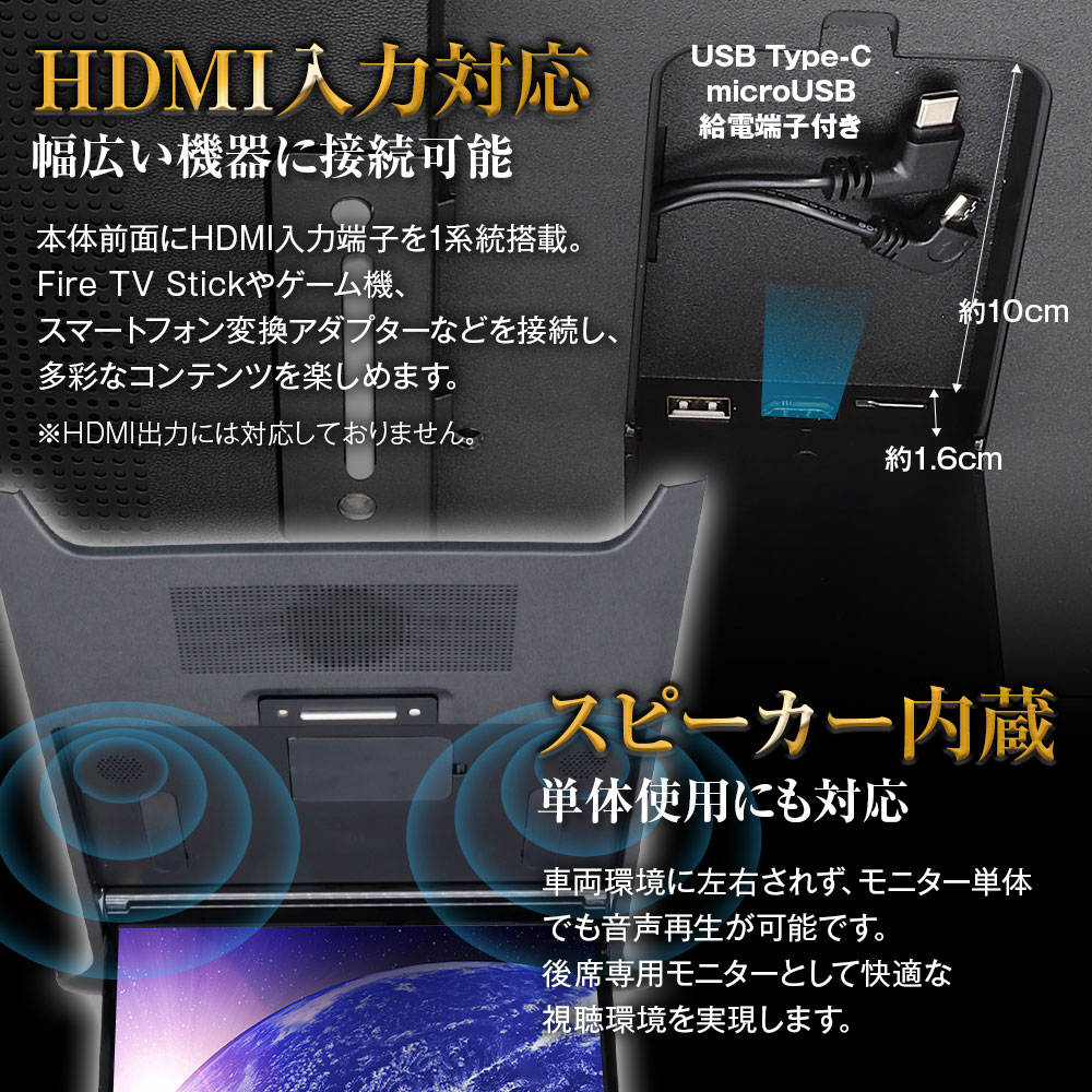 フリップダウンモニター アルファード ヴェルファイア 40系専用 15.6