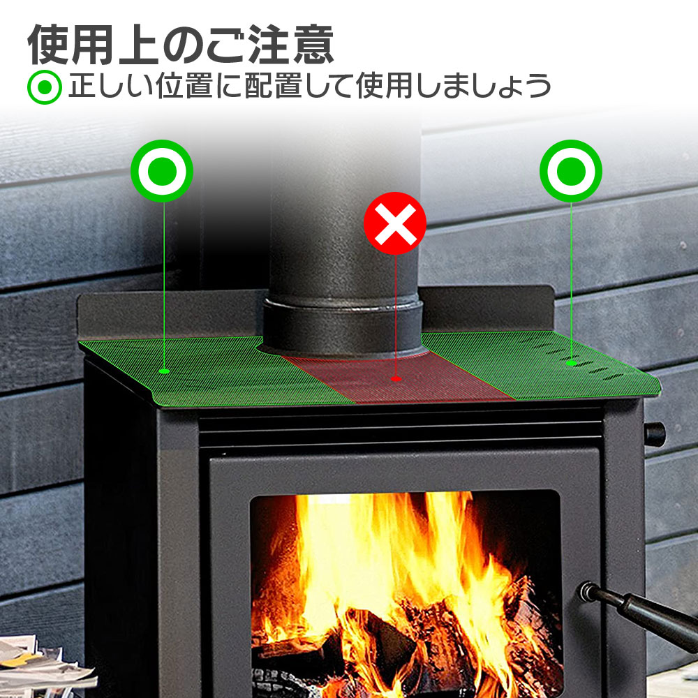 ストーブファン エコファン 首振り機能 静音 電源不要 6枚羽 火力熱炉