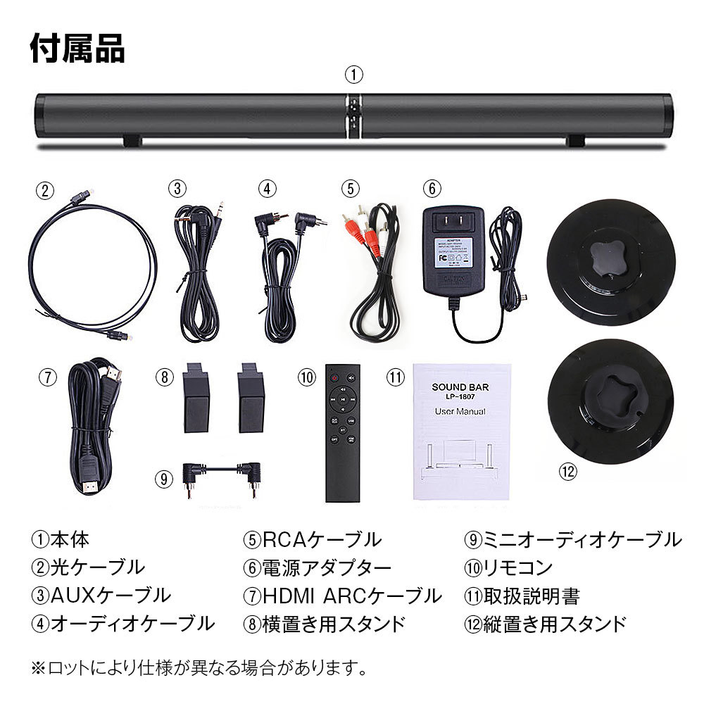 サウンドバー スピーカー テレビ HDMI ARC Bluetooth 5.0 OPT 光デジタル AUX RCA USB 分離式 横置 縦置 壁掛  : g-sp21 : Future-Innovation - 通販 - Yahoo!ショッピング