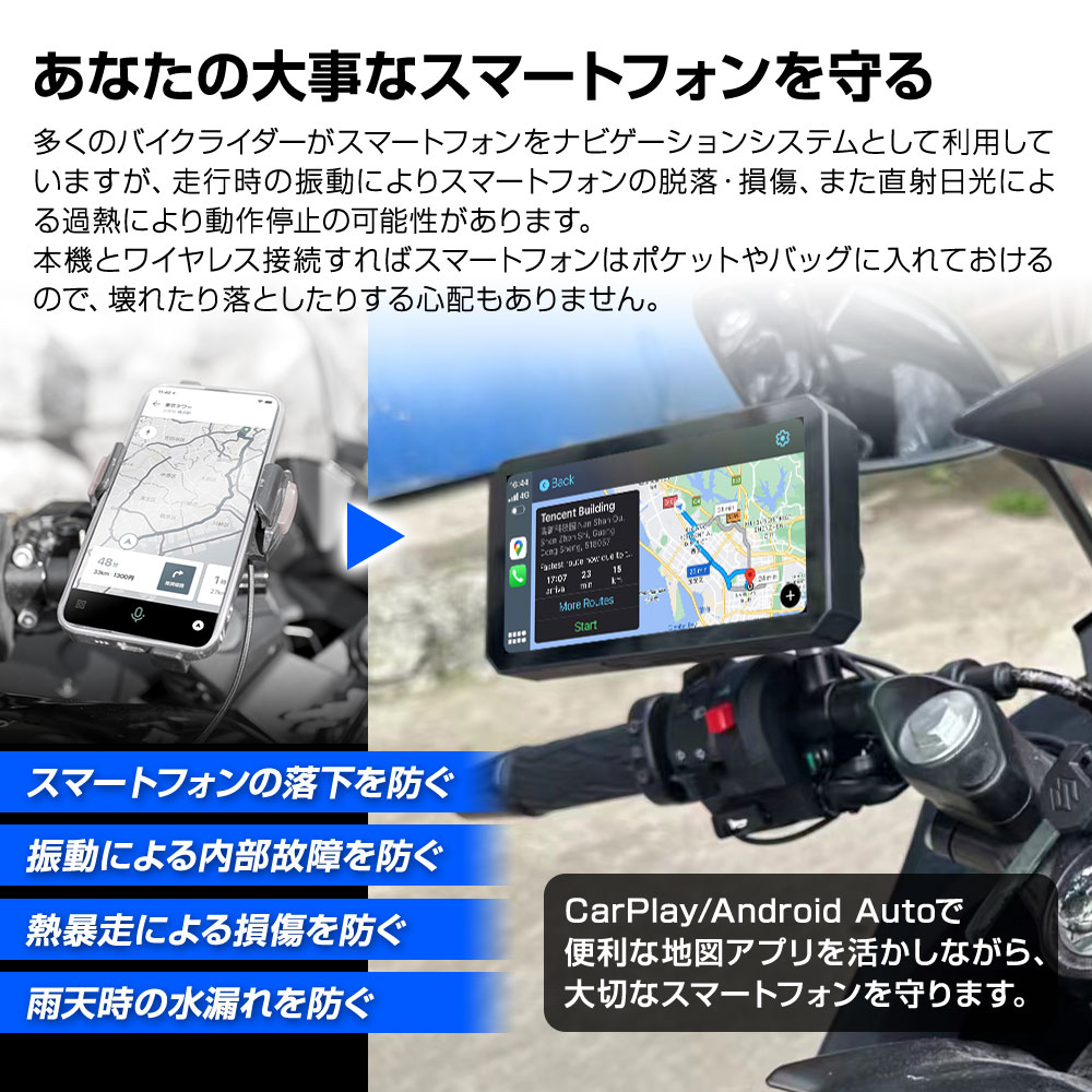 MAXWIN（マックスウィン） バイク用 ディスプレイオーディオ 防水 5