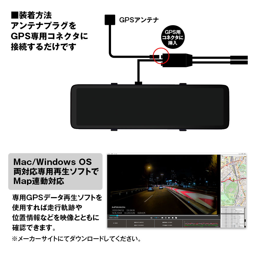MAXWIN 高感度GPSモジュール GPS外部受信アンテナ MDR-C014専用