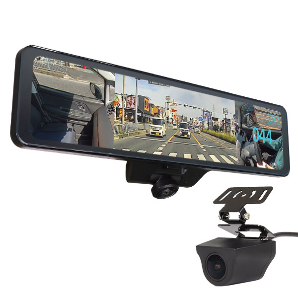 ドライブレコーダー ミラー 360度 2カメラ 全方位 リア 60fps 同時録画 車内 デジタルルームミラー デジタルミラー GPS Gセンサー | MAXWIN | 01