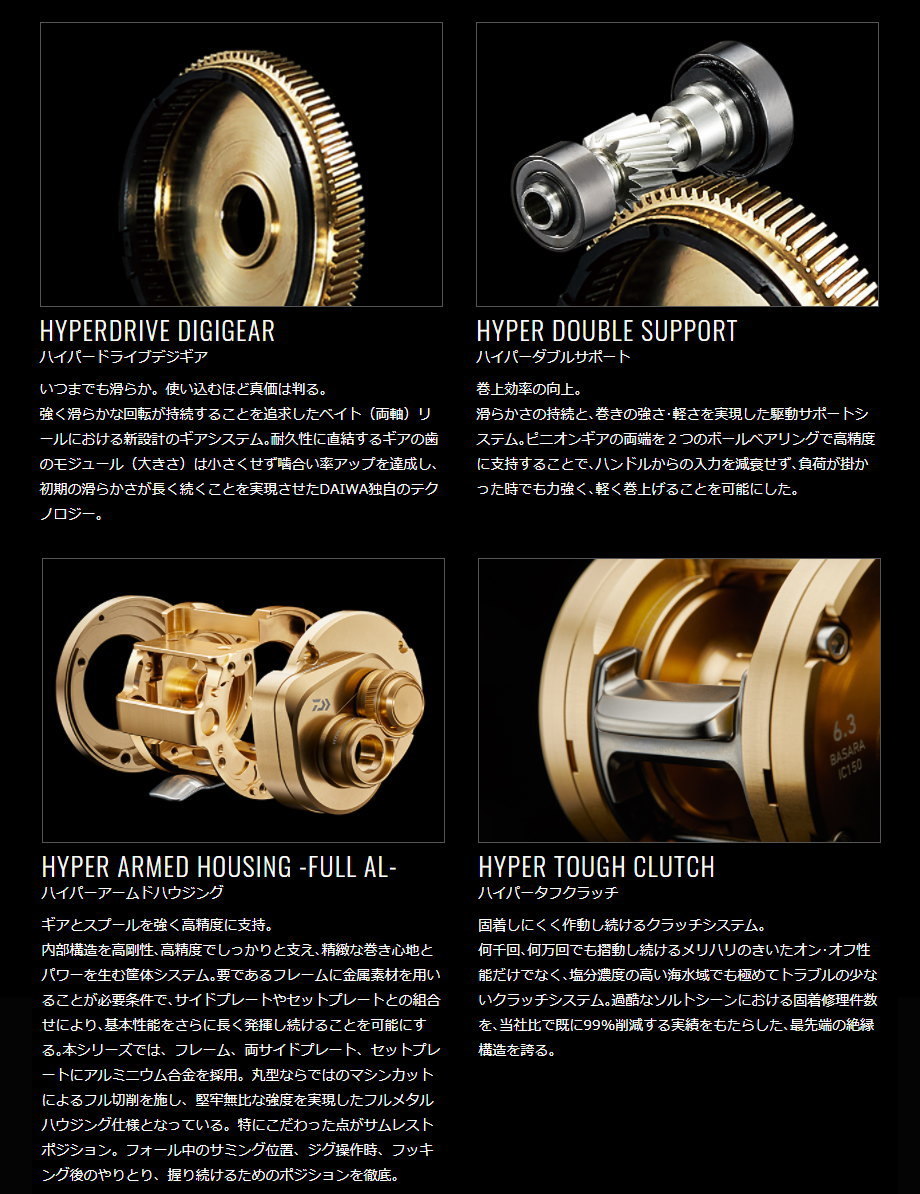 DAIWA（ダイワ） 21バサラ IC 150（右） : フィッシング カンパイ