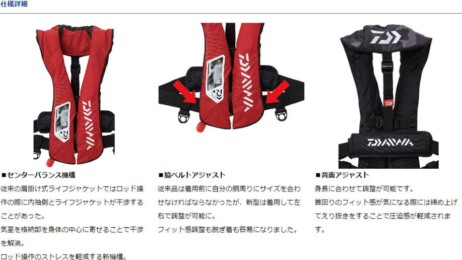 DAIWA（ダイワ） DF-2021 ウォッシャブルライフジャケット（肩掛け