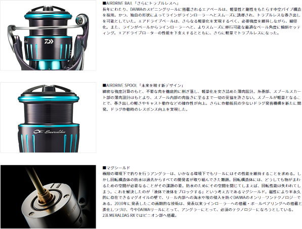 DAIWA（ダイワ） エメラルダス RX FC LT2500S-H-DH : フィッシング