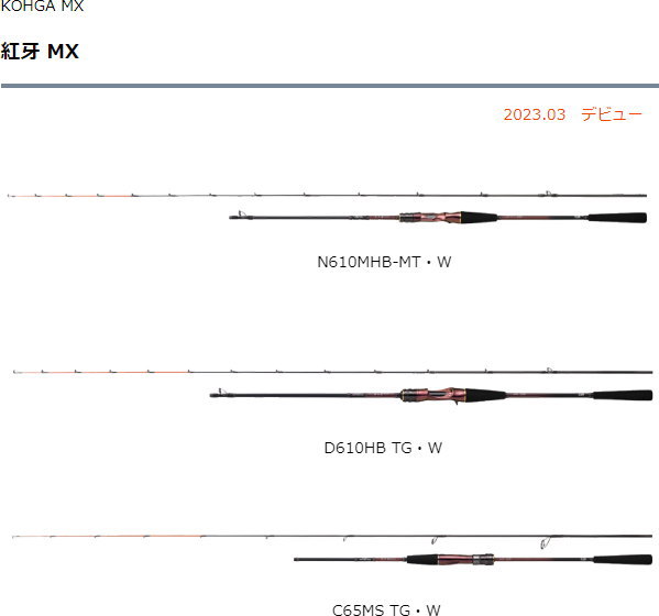 ダイワ 23紅牙 MX C62MHS-S・W : 4550133254901 : フィッシング