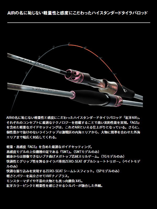 DAIWA（ダイワ） 26紅牙AIR N66MHB TG・E : フィッシング カンパイ
