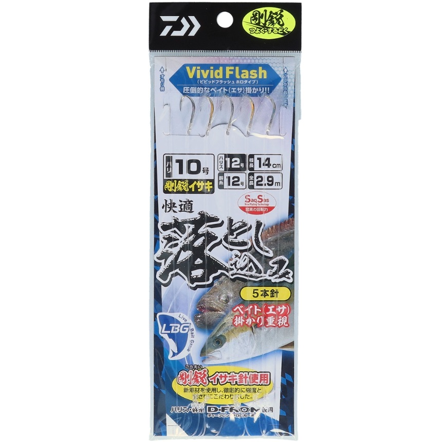 新製品)ダイワ 快適落とし込み仕掛けSS LBG 剛鋭イサキ5本 12-16, 12-18号 船青物 底物用落とし込み サビキ DAIWA(メール便対応)  :4550133281235:フィッシングマリン1号店 - 通販 - Yahoo!ショッピング