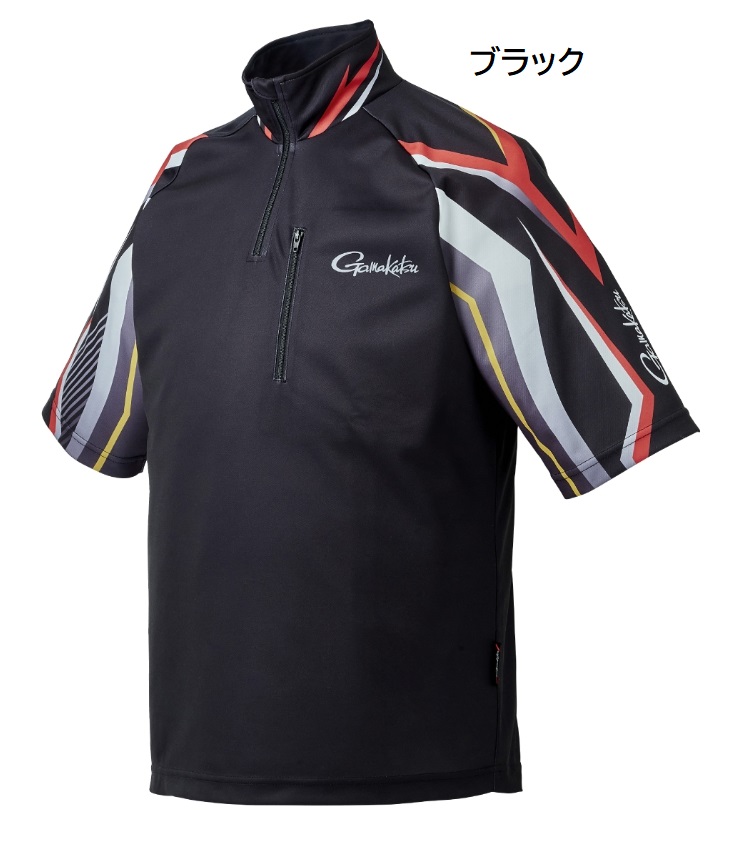 がまかつ Gamakatsu 2WAYプリントジップシャツ(半袖) GM3699 フィッシングギア・スポーツウェア・アパレル  GM-3699(メール便対応)