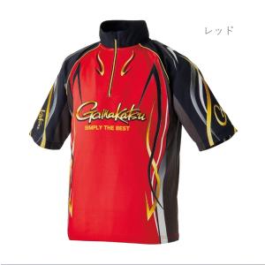 (2024年春夏新製品)がまかつ/Gamakatsu 2WAYプリントジップシャツ(半袖) GM37...