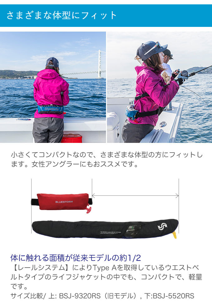 BLUESTORM 9320RS ライフジャケット TYPE A中古品です。