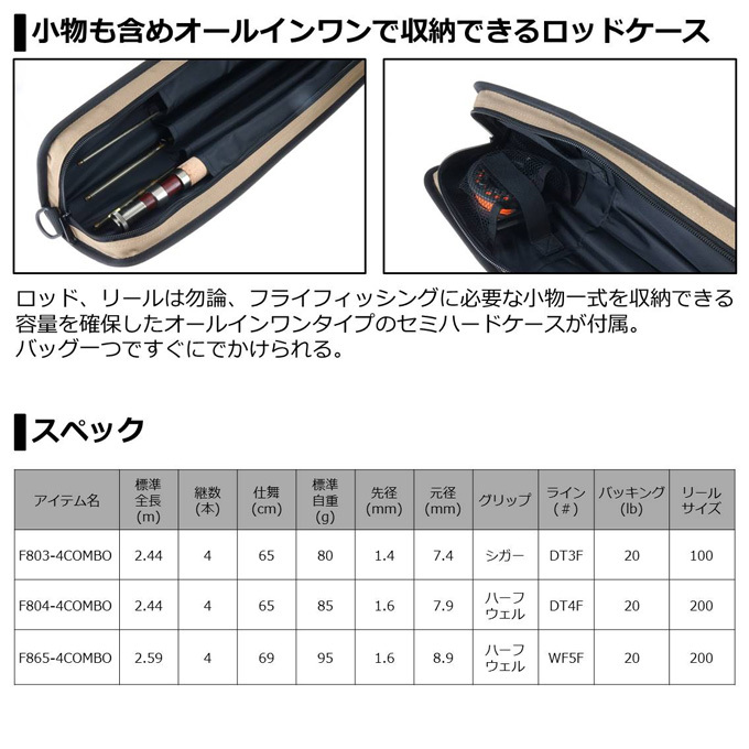 Amazon | ダイワ(DAIWA) ロッホモア フライコンボ F803-4
