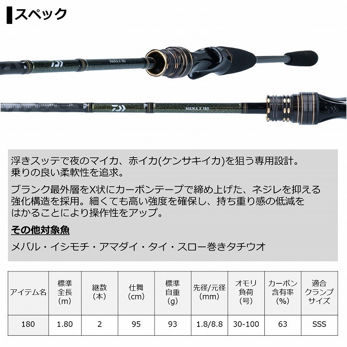 【新着商品】ダイワ(DAIWA) 21 マイカ X 180・R Amazon | ダイワ(DAIWA) 21 マイカ X 180・R | ダイワ(DAIWA) | 船竿