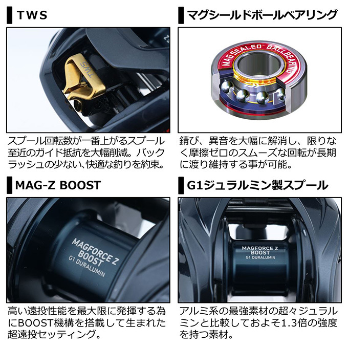 ダイワ STEEZ (スティーズ) A TW HLC 6.3L (左ハンドル) 2021年モデル 