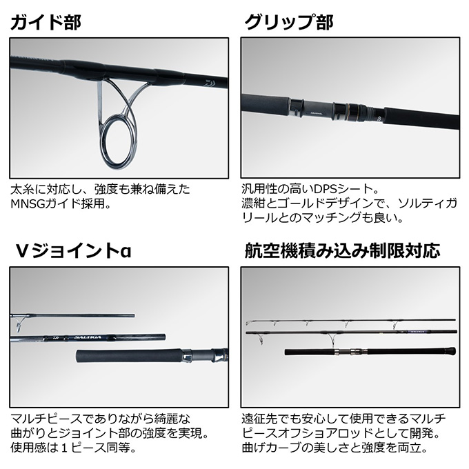 DAIWA（ダイワ） ソルティガ エアポータブル C86-8 スピニングモデル