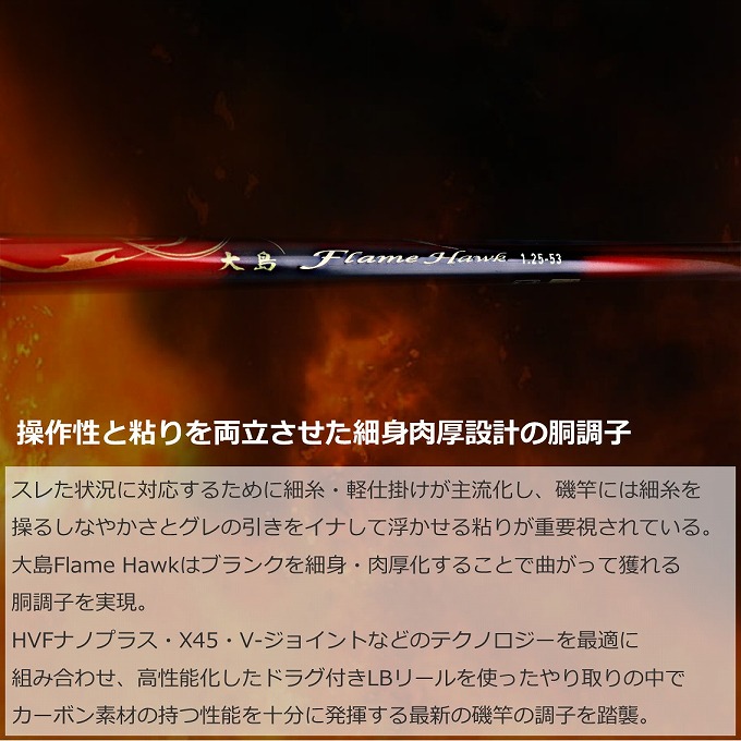 DAIWA - ●●DAIWA ダイワ  磯竿 大島 フレイムホーク 2-53 ダイワ 大島 フレイムホーク 2号-53 (ロッド・釣竿) 価格比較