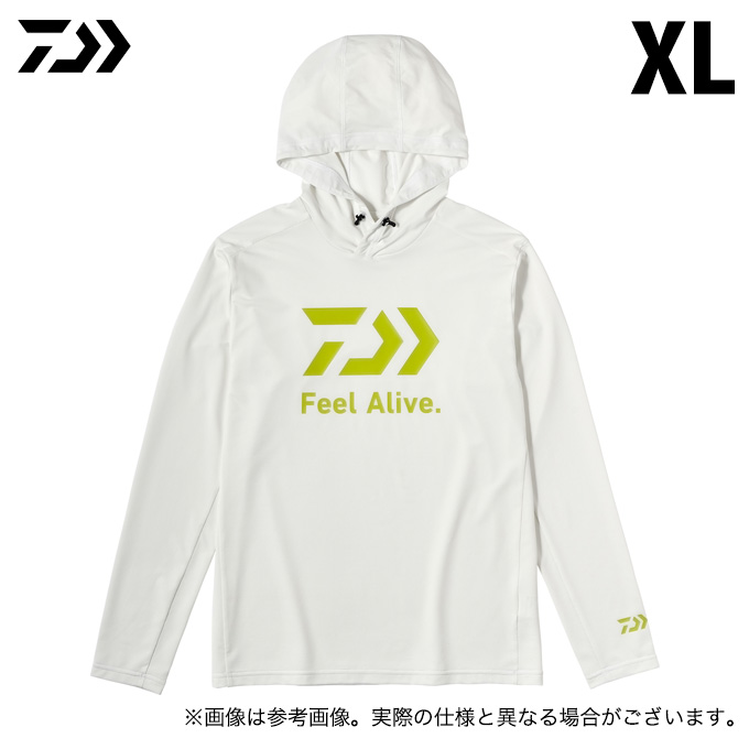 ダイワ　フィッシングフーディーシャツ DAIWA（ダイワ） DE-3424 (ホワイト／XL) サンブロックドライ