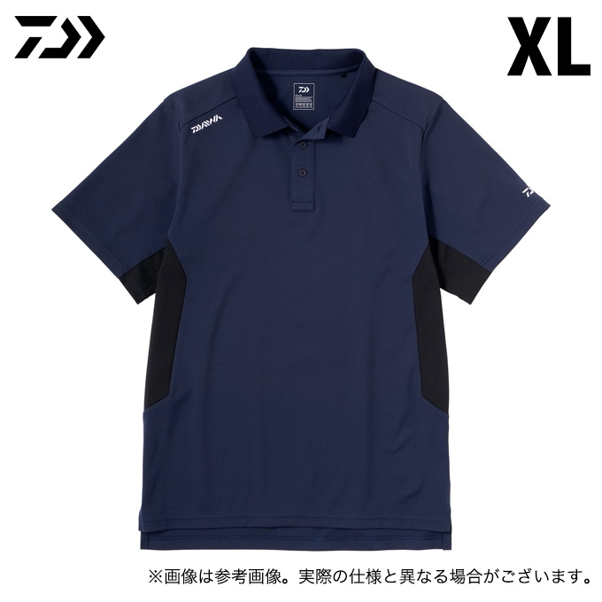 ダイワ DE-9424 (ネイビー／XL) オーシャンタフポロシャツ (フィッシングウェア／2024年春夏モデル) /24SS /(5)