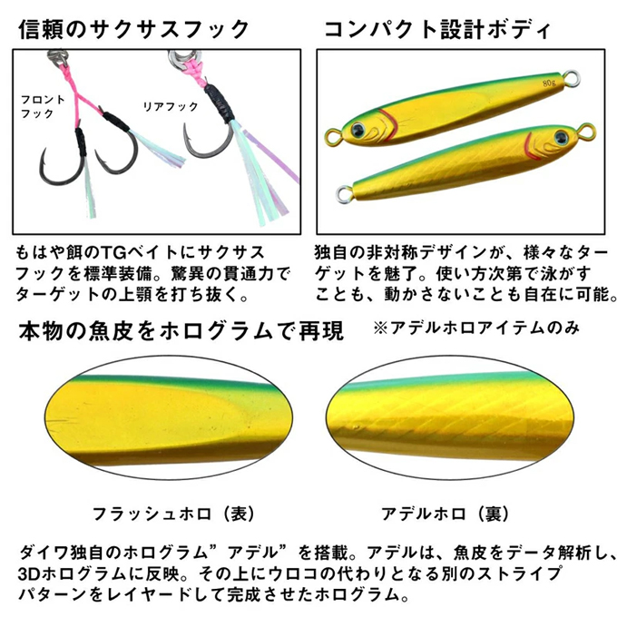 DAIWA（ダイワ） TGベイト SLJ 80g (ケイムラMGライムグリーンゴールド