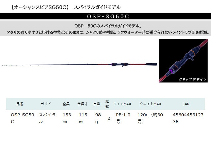 クレイジーオーシャン オーシャンスピア OSP-SG50C (ベイト