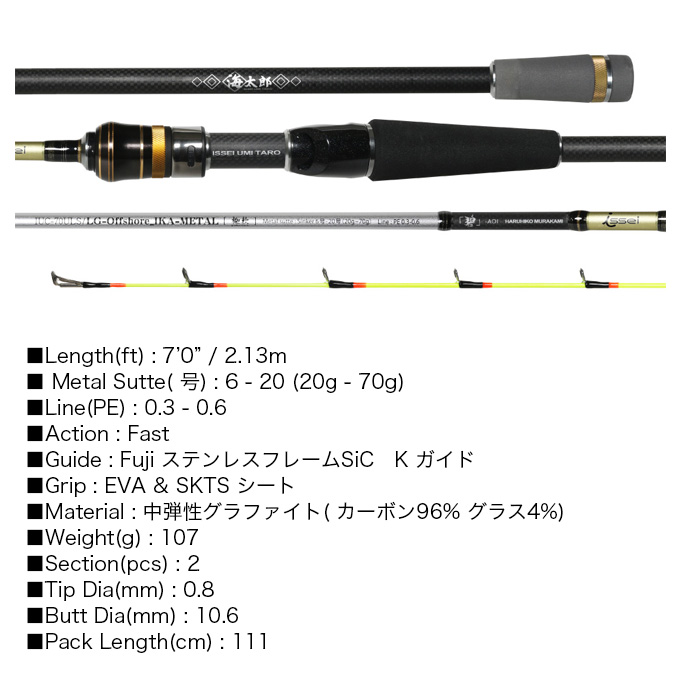 一誠 海太郎 「碧」 IUC-70ULS/LG-Offshore_IKA METAL「極軟」 (イカ