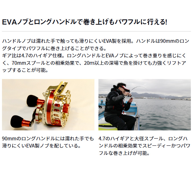 DAIWA（釣り） 【目玉商品】ダイワ 18 BJ イカダ 筏 70 右