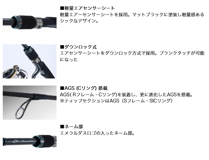 ダイワ 20 エメラルダス AIR AGS 84ML-S (エギングロッド) 2020年モデル /(5) : 4960652318433 :  つり具のマルニシWEB店2nd - 通販 - Yahoo!ショッピング