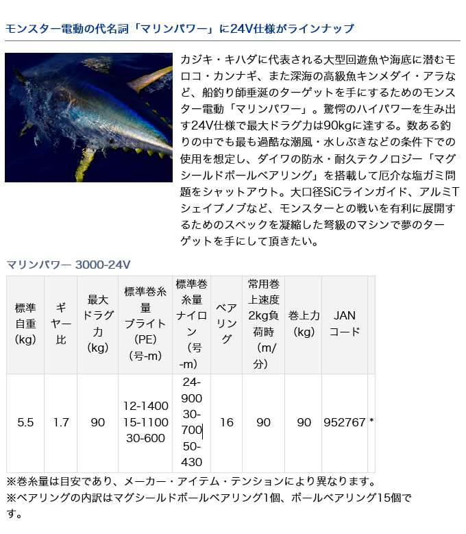 DAIWA（ダイワ） 【アウトレット商品】ダイワ マリンパワー 3000-24V