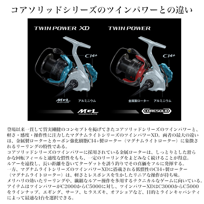 シマノ 25 ツインパワー XD C3000HG (2025年モデル) スピニング