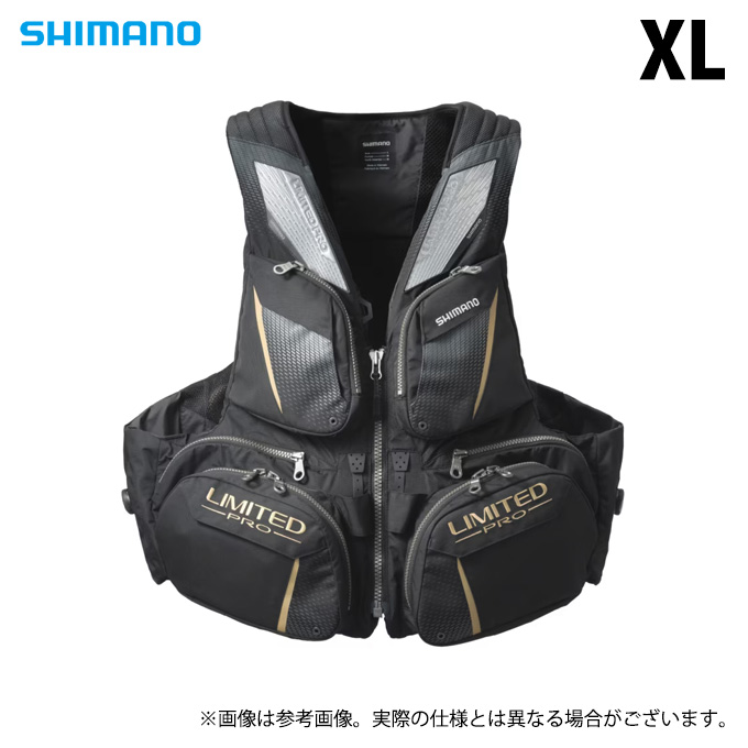 フローティングベスト　リミテッドプロ VFー110Ｘ　サイズＬ シマノ VF-110X (リミテッドブラック／XL) フローティングベスト