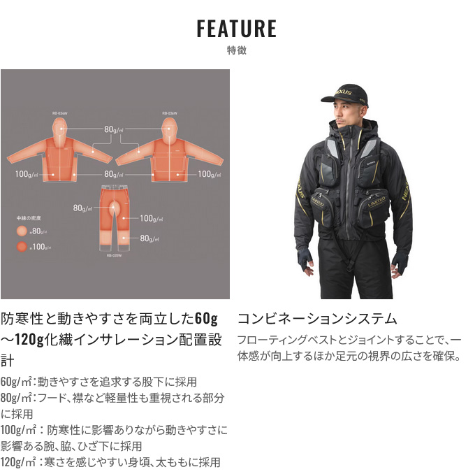 シマノ NEXUS フィッシング ウインタースーツ 上下 色 ブラック サイズL シマノ（SHIMANO） RB-150X (ブラック／L) ネクサス ゴアテックス