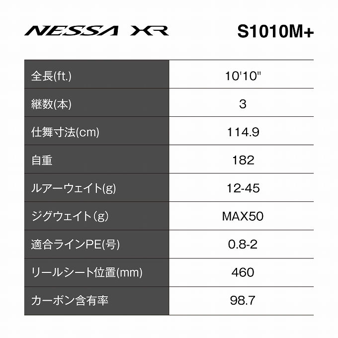 シマノ（SHIMANO） 26 ネッサ XR S1010M+ (フラットフィッシュロッド