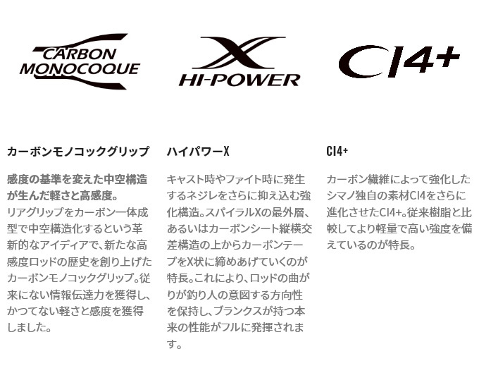 シマノ 22 ワールドシャウラ エクステンションバットBG Type C (2022年 