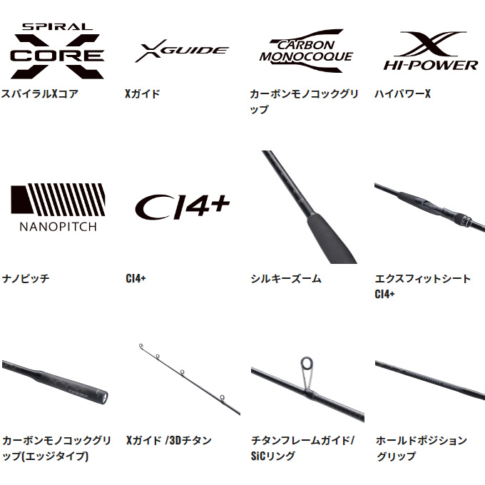 シマノ（SHIMANO） 22 エクスセンス ズーム S76-86ML スピニングモデル