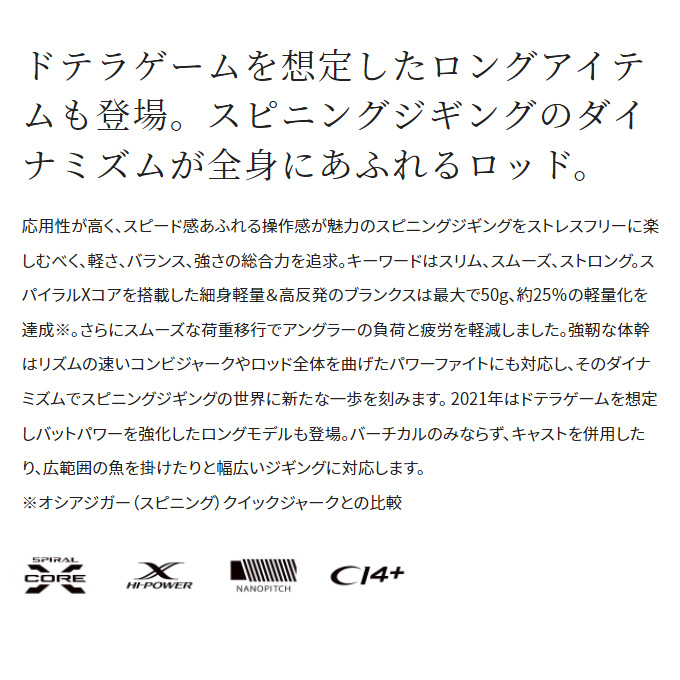 シマノ 20 オシアジガー コンセプト S S64-1 (2020年モデル ...