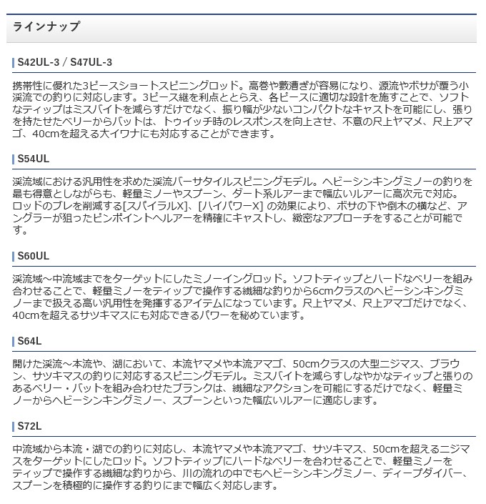 シマノ カーディフ ネイティブスペシャル S42UL-3 (2020年モデル 