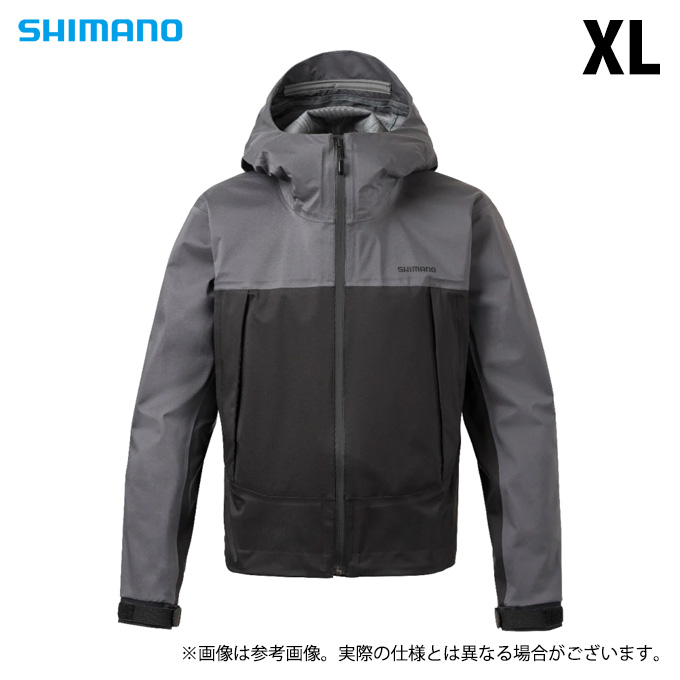 【取り寄せ商品】 シマノ RA-025W (XL／チャコールブラック) ショートレイン ジャケット (フィッシングウェア／2023年春夏モデル)  /23SS /(c)