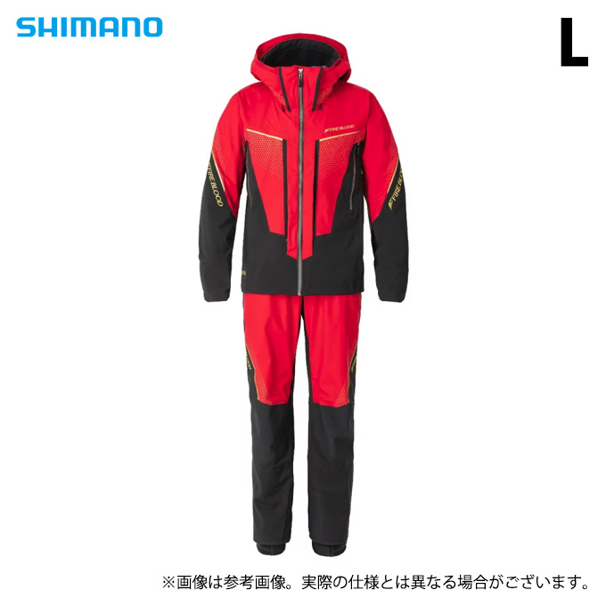 SHIMANO シマノ フィッシングスーツXL ポリエステル 赤RED 豪華 - ウェア