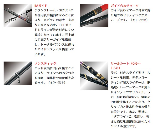 Gamakatsu がまかつ がま磯 インテッサG-V （3号 5.3m）（磯上物