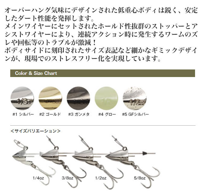 アクアウェーブ スパークヘッド（1/2oz：14g）＃5 GFシルバー /【メール便配送可】 (5)  :4510464407520:つり具のマルニシYahoo!ショップ - 通販 - Yahoo!ショッピング