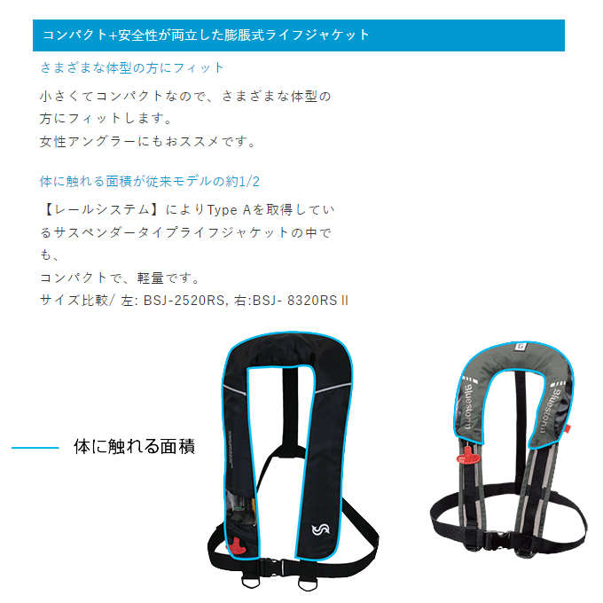 ブルーストーム モーゲット BSJ-8320RS II カラー：ブラック (自動膨張