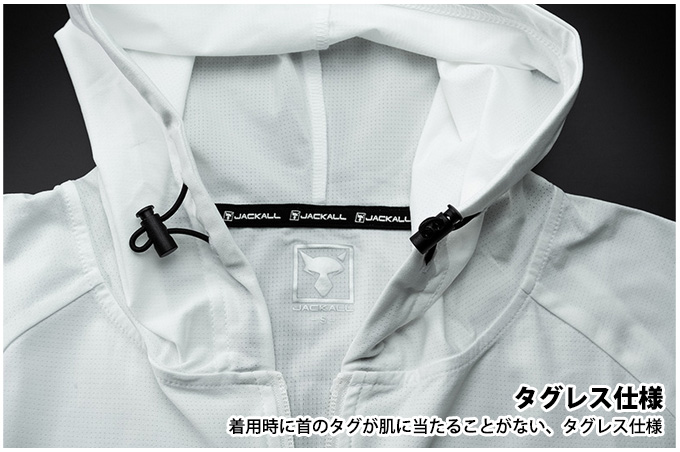 JACKALL（ジャッカル） ドライメッシュフーディ (ホワイト／XL